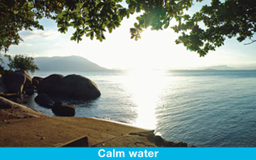 calm water